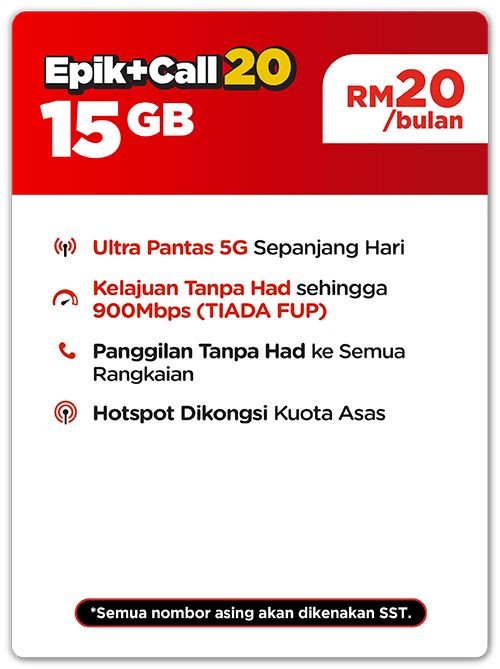 Pelan Epik+Call 20 Halo Telco
